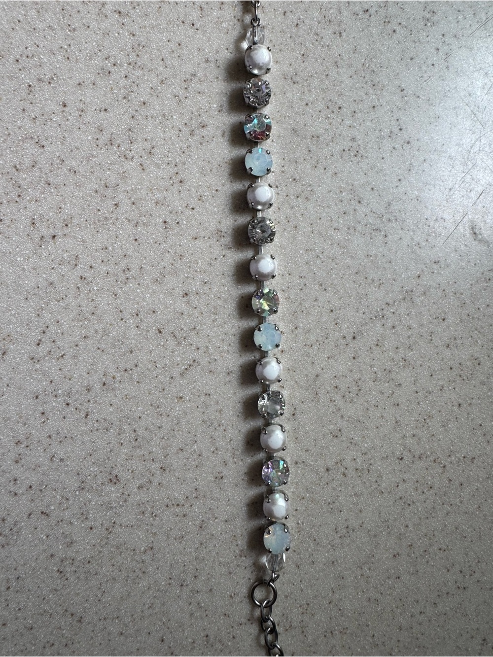 Sabika white opal crystal pearl bracelet 7” - 8 1/2” - Picture 9 of 9